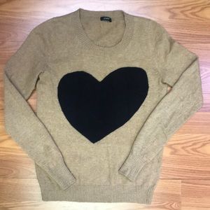 J Crew heart sweater size XS